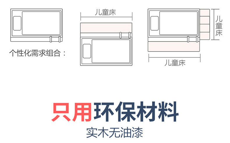 曼思晶缘儿童床实木床公主床男孩女孩单人床小孩床带护栏婴儿床加宽