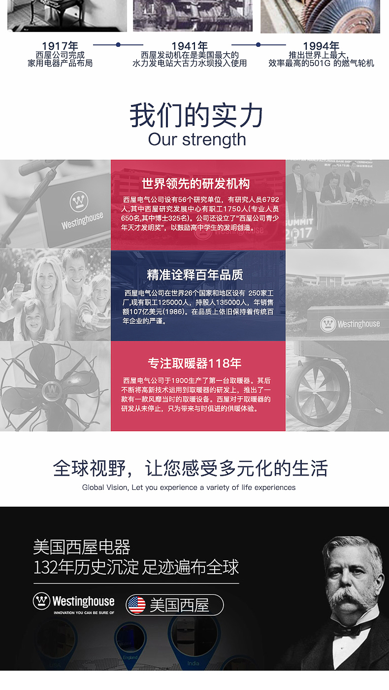 美国西屋 智能变频 恒温电热取暖器 居浴两用 图19