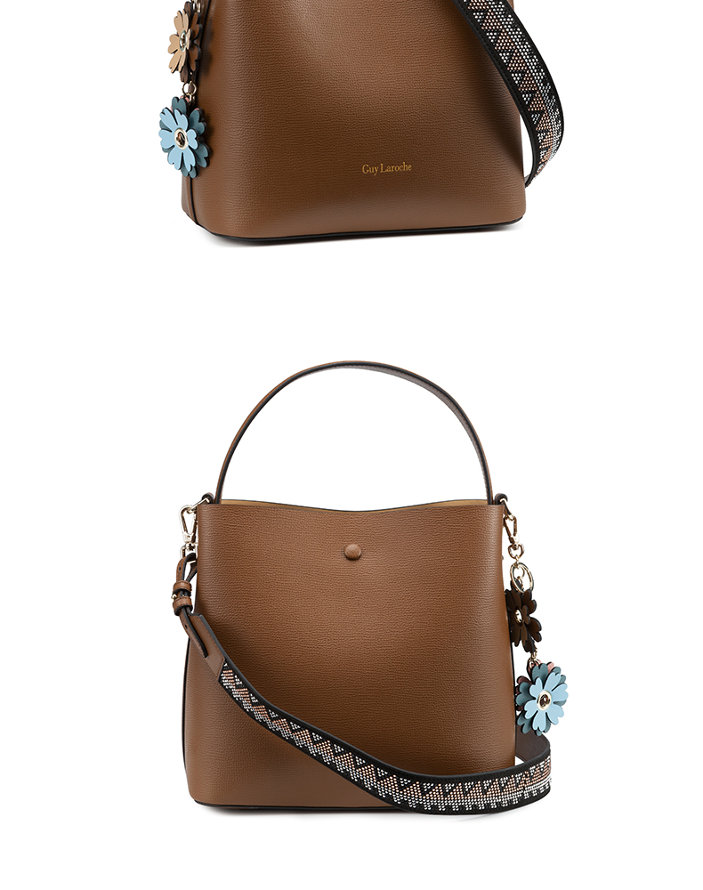 姬龙雪guylaroche新款包包女水桶包百搭休闲包单肩包潮流时尚斜挎包