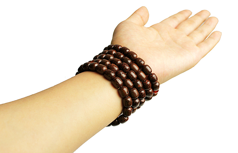 迪艾歪乐园铁蛋菩提子佛珠手链 108颗手串念珠 红色星月菩提子手链