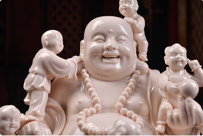 戴玉堂 德化陶瓷雕塑艺术工艺品家居客厅装饰摆件弥勒