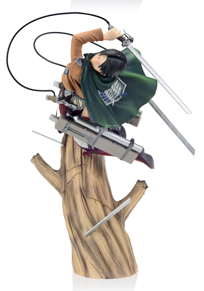 寿屋进击的巨人手办兵长利威尔场景艾伦大版模型景品树干站姿战斗版