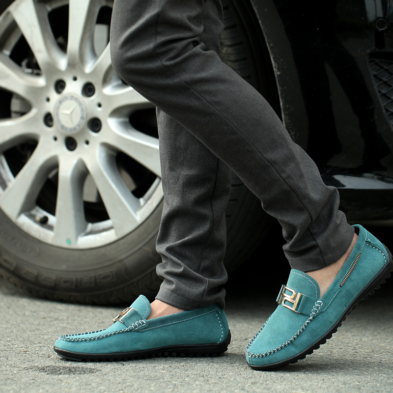 花花公子2016春夏驾车鞋鞋子男休闲鞋 反绒皮男鞋 驾车鞋男士舒适豆豆