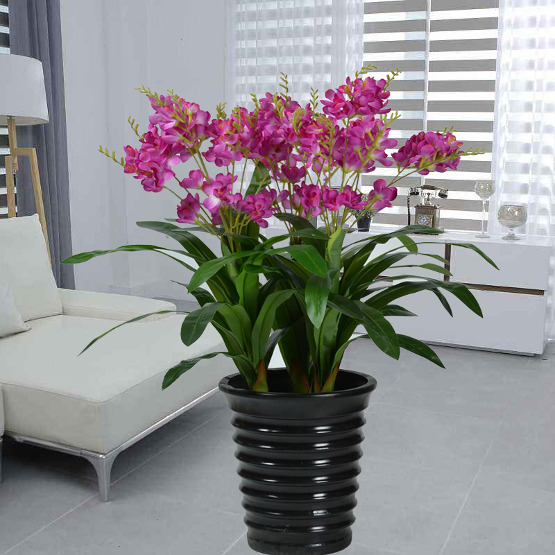 花千紫新品 仿真盆栽植物大型客厅室内装饰塑料花盆景仿真绿植假树