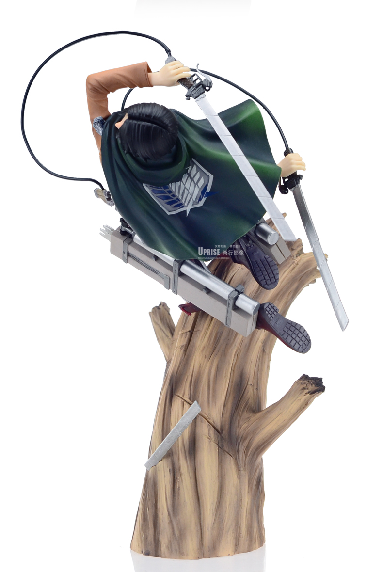 寿屋进击的巨人手办兵长利威尔场景艾伦大版模型景品树干站姿战斗版