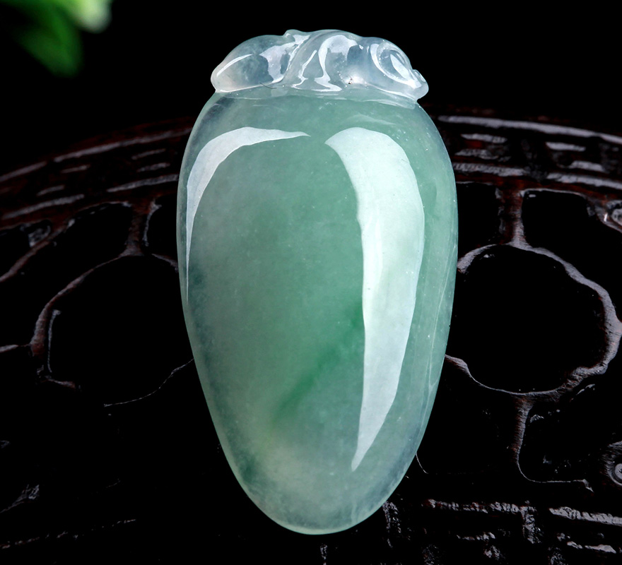 碧翠玑珠宝 冰糯种瓜皮绿花福桃 6.81克【图片 价格 品牌 报价】-京东