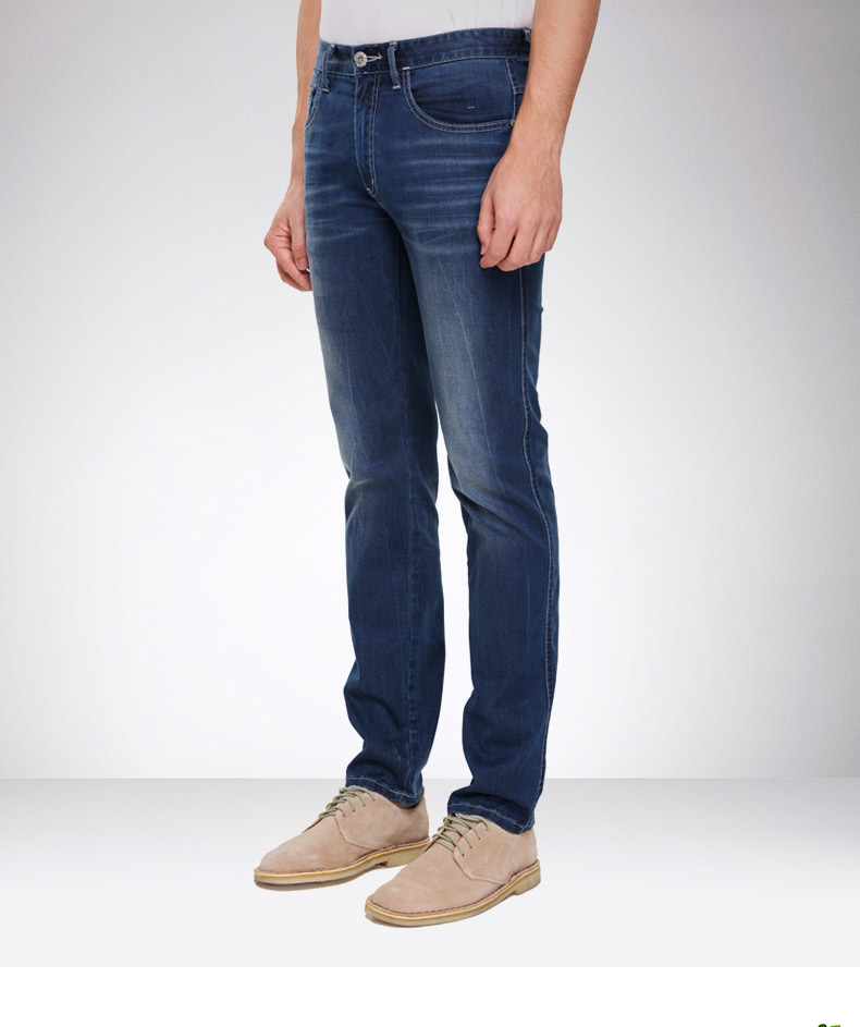 texwood苹果正品2016夏冰感透气牛仔裤 高弹洗水男裤9020608a 34/31