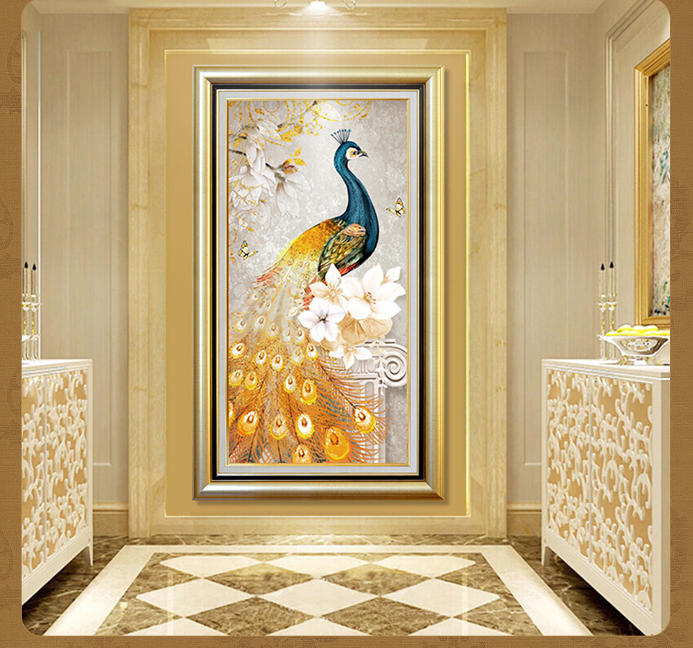 s) 玄关装饰画竖版欧式过道走廊尽头壁画现代简约餐厅客厅挂画大气