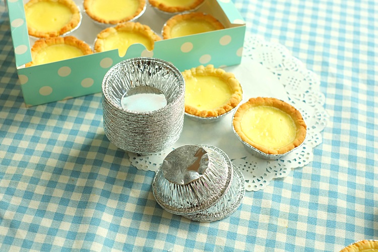 蛋挞杯50个 烘焙必备模具蛋挞杯蛋挞托锡纸杯铝箔托蛋挞用