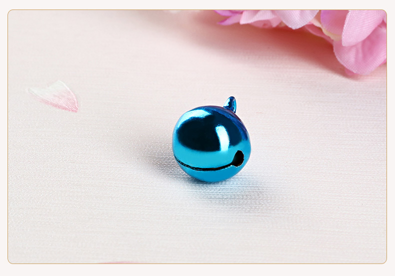 莲音莲语 diy手工饰品配件彩色圆形小铃铛银色金色手链脚链项链宠物