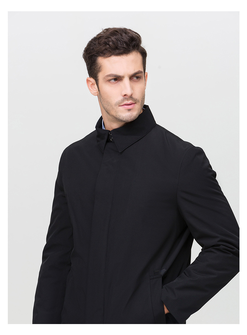 ports/宝姿秋冬新款男装夹棉翻领中长风衣mb9t100bwq001 black m