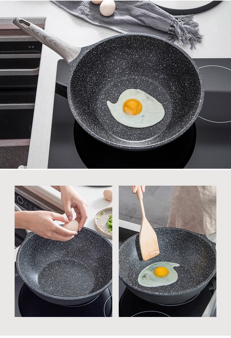 创生(charms)麦饭石炒锅不粘锅加深家用多功能电磁炉 30cm