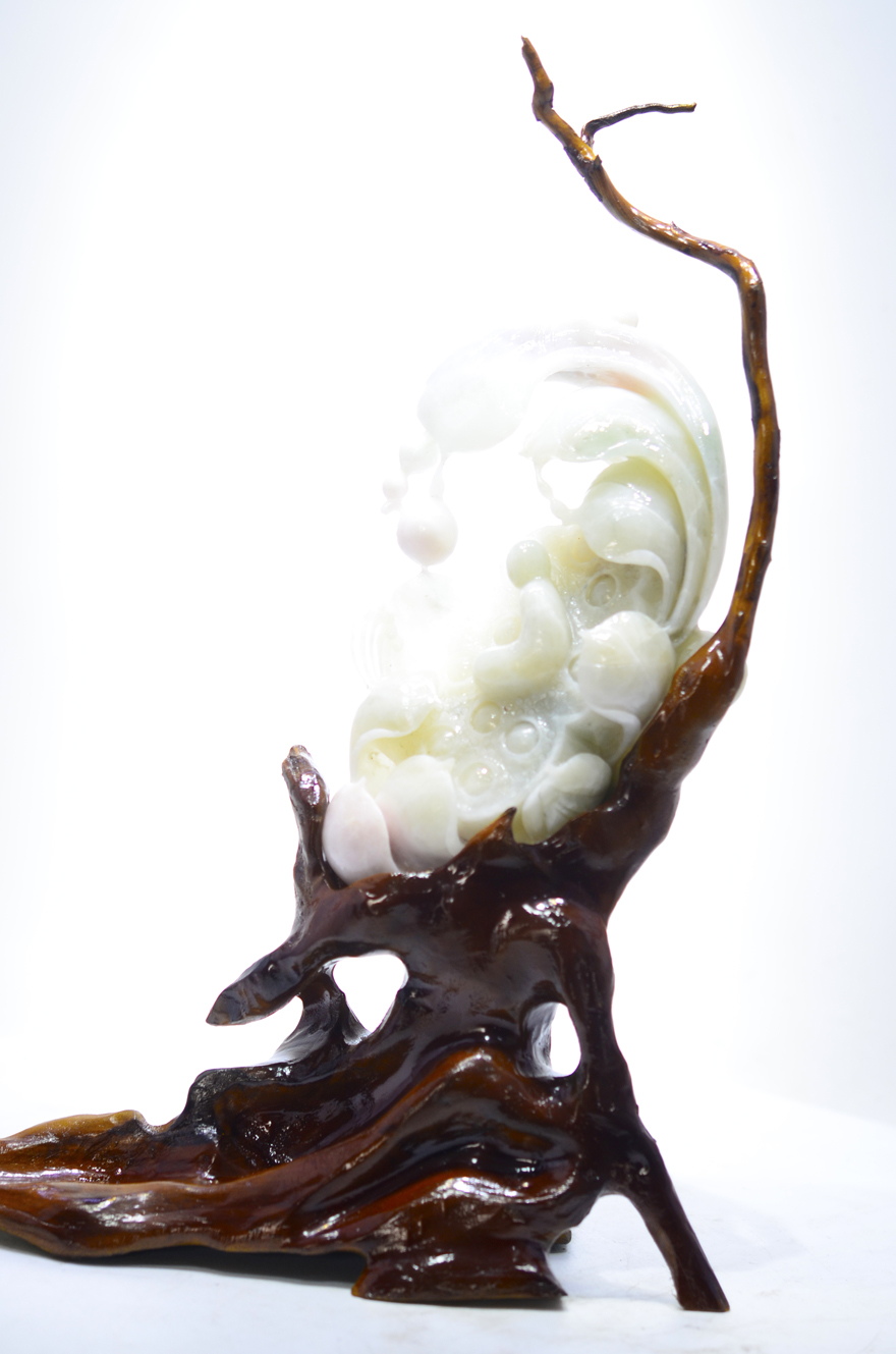 中国四大名玉独山玉作品【悟道】742g金盾珠宝