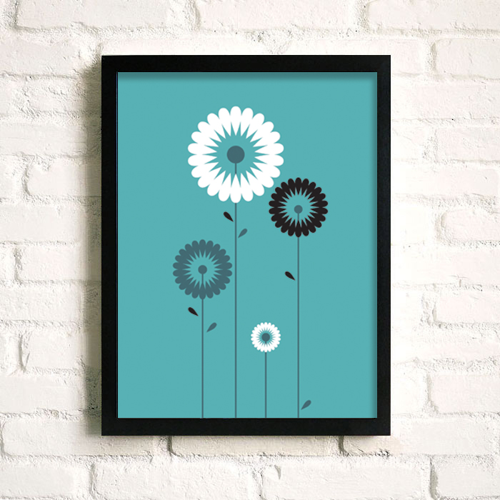 腾彩小清新客厅装饰画卧室有框画 现在简约办公室挂画壁画墙画三联画