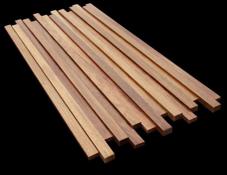 马赛克电视影视背景墙家装主卧背景墙装饰木条 橡胶木1公分-【图片