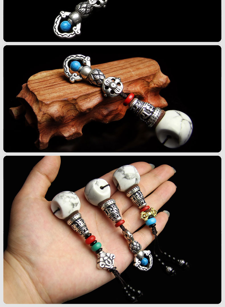 三通佛头套装莲花金刚杵配饰 五眼六通背云款背云款直径约18mm一套