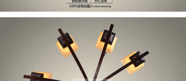 梦晗美式吊灯乡村铁艺简约现代复古餐厅客厅卧室饭厅吊灯灯具灯饰7002 7002-8配7瓦led光源
