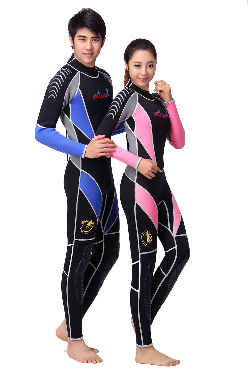 5mm橡胶潜水服3mm女保暖冬泳长袖l连体加厚男水母服溯溪漂流服潜水衣