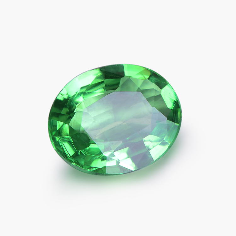 26克拉正绿沙弗莱裸石戒面 彩色宝石 镶嵌定制 每克拉约2790元