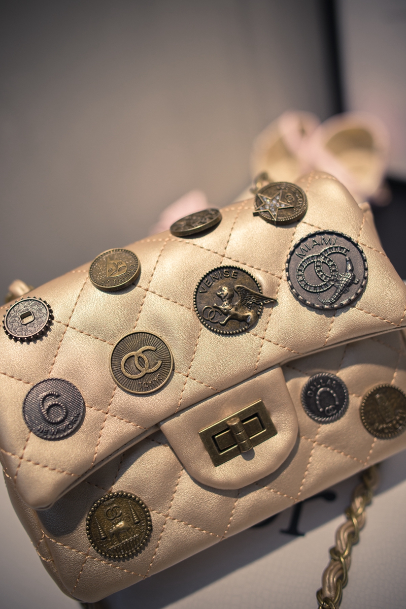 魅力元素 小香风菱格斜挎包链条迷你小包信封包pu单肩包1468 金色