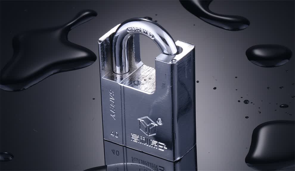 意利原子叶片锁芯挂锁 商铺大门锁 仓库铁门锁 防盗防撬防水挂锁 yl