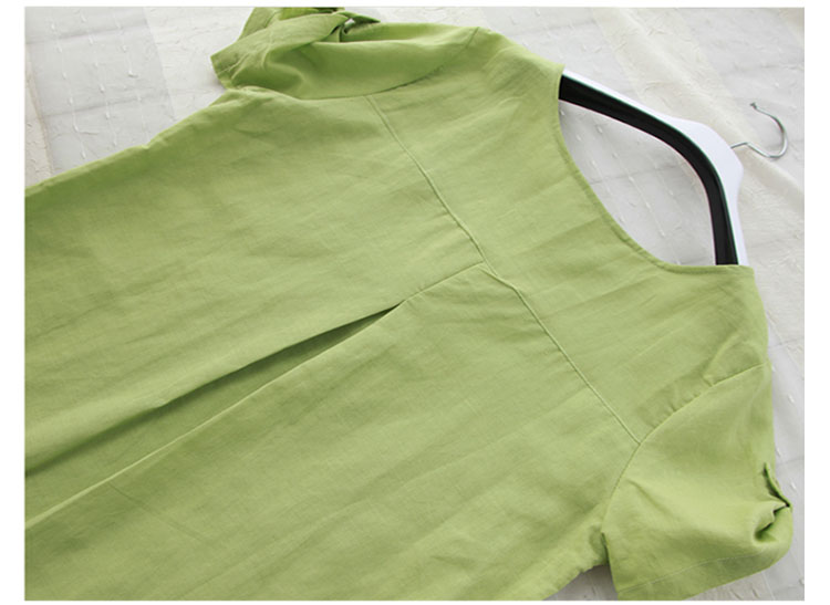 素予 棉麻女装衬衫亚麻女装上衣森女系布衣文艺麻料t恤6169 白色 xxl