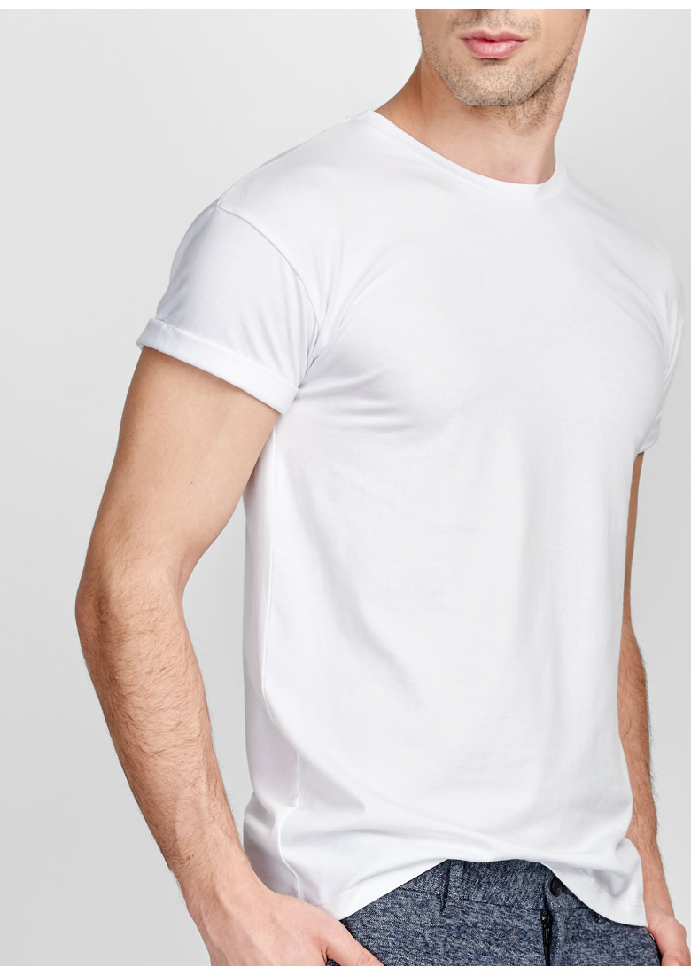 s             别致的袖口卷边设计,略微收紧的效果,凸显你手臂的线条