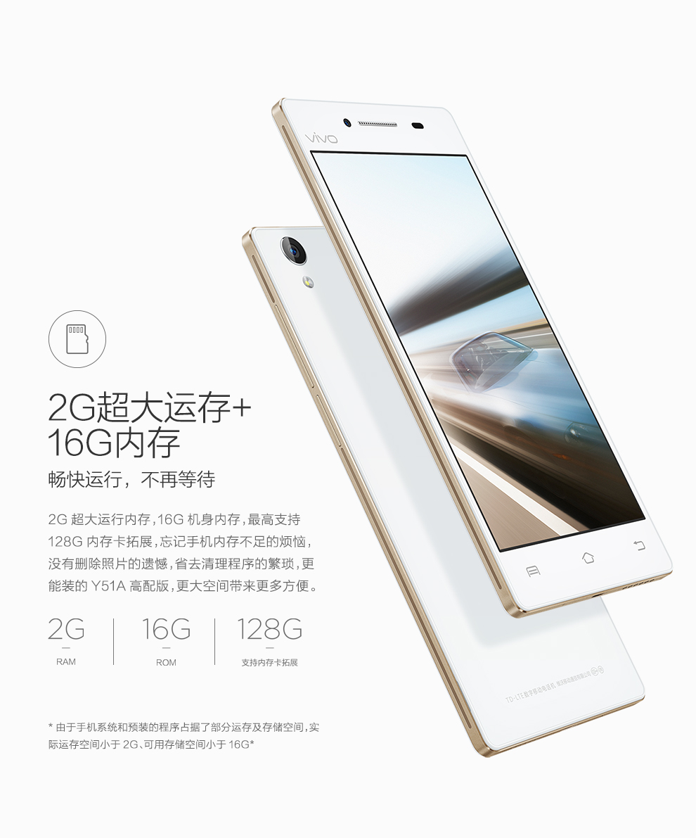 vivo y51a 高配版 全網通4g手機 雙卡雙待 流光白