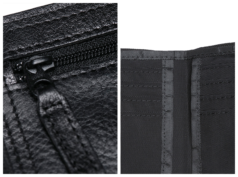 kama 2016夏夏挂绳包牛皮钱包拼接时尚经典黑色包男 2116003 黑色