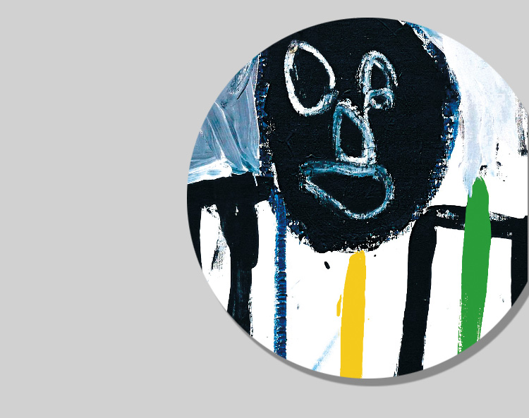 美国现代艺术家basquiat另类空间抽象涂鸦家具大尺寸前卫装饰画 无框