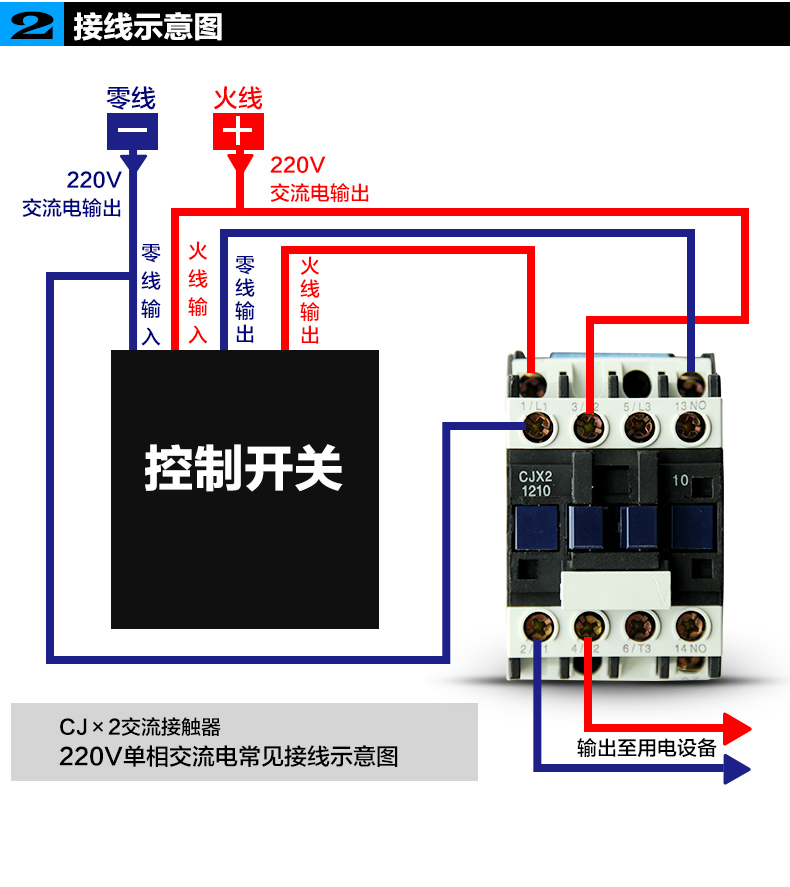 cjx21201接触器接线法图片