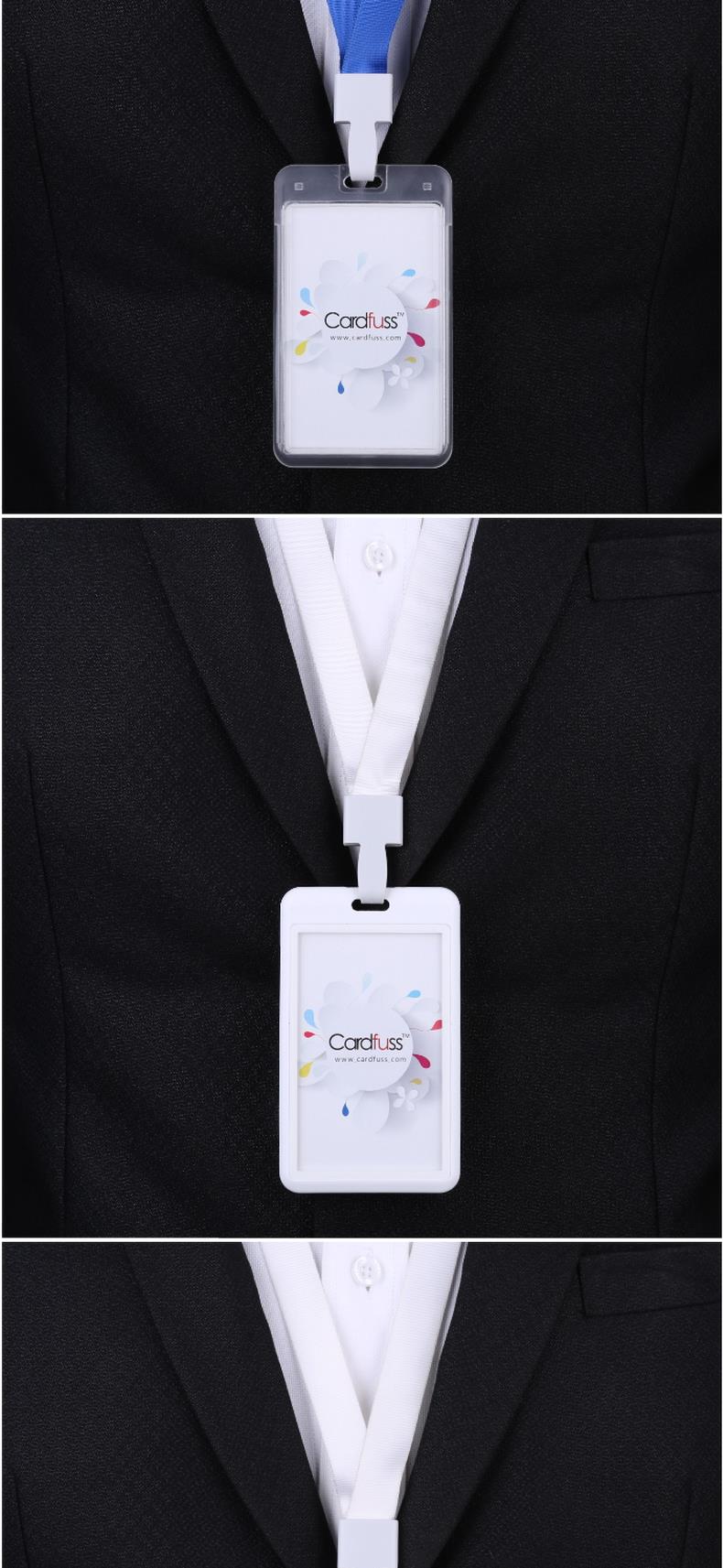 abs材质注塑滑盖设计胸牌工作牌工作证带挂绳定制胸卡胸牌定做ic id