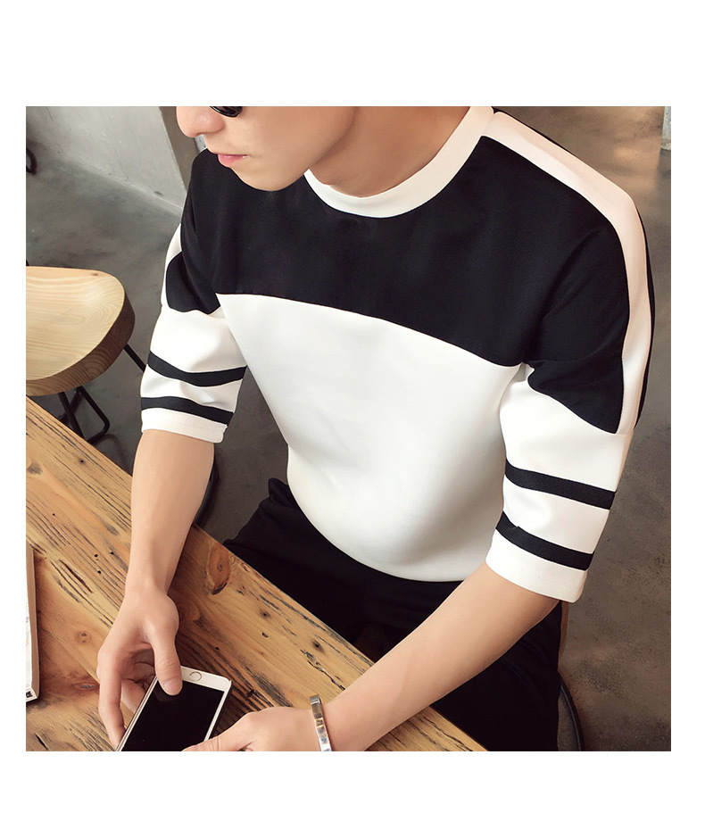 迈俊 青少年潮流短袖t恤男夏季圆领打底衫潮男士宽松半袖体恤休闲男装