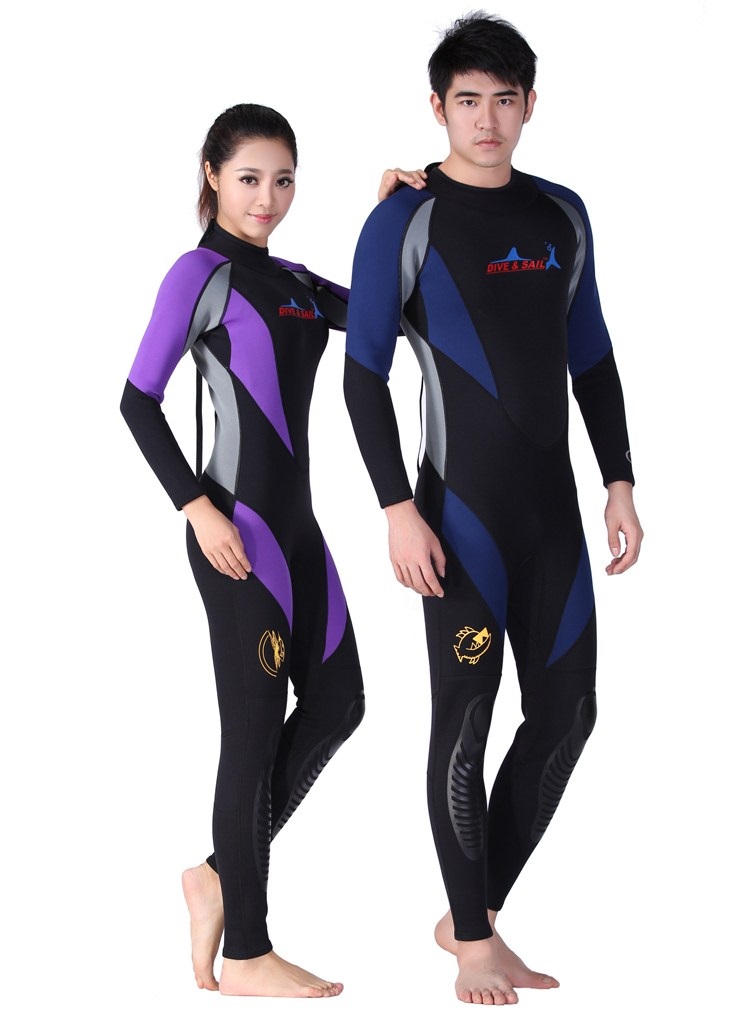 5mm橡胶潜水服3mm女保暖冬泳长袖l连体加厚男水母服溯溪漂流服潜水衣