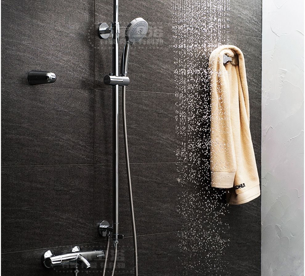 科勒卫浴(kohler) 全铜淋浴花洒 花洒套装 多功能出水(k-72679t-b7-cp