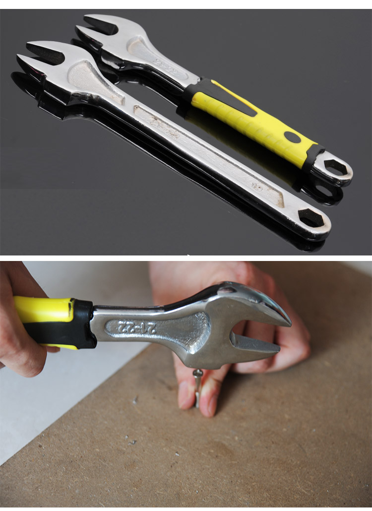 架子工扳手固定板手搭棚搭架21-22开口扳手梅花多用超薄扳手促销 21