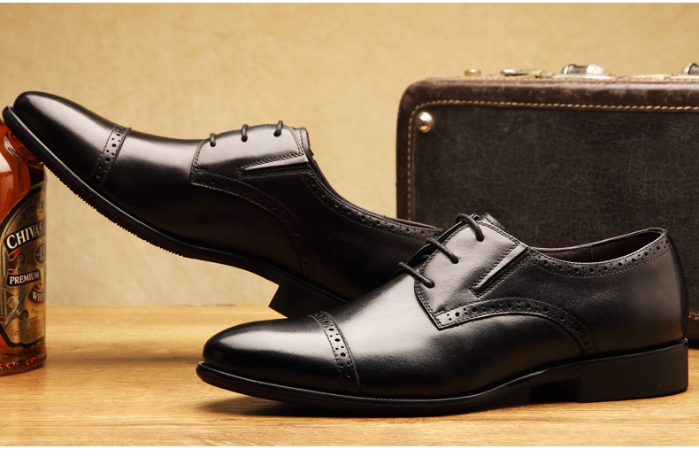 奥康秋季新款商务休闲男鞋真皮三接头军官正装皮鞋校尉士官功勋军鞋