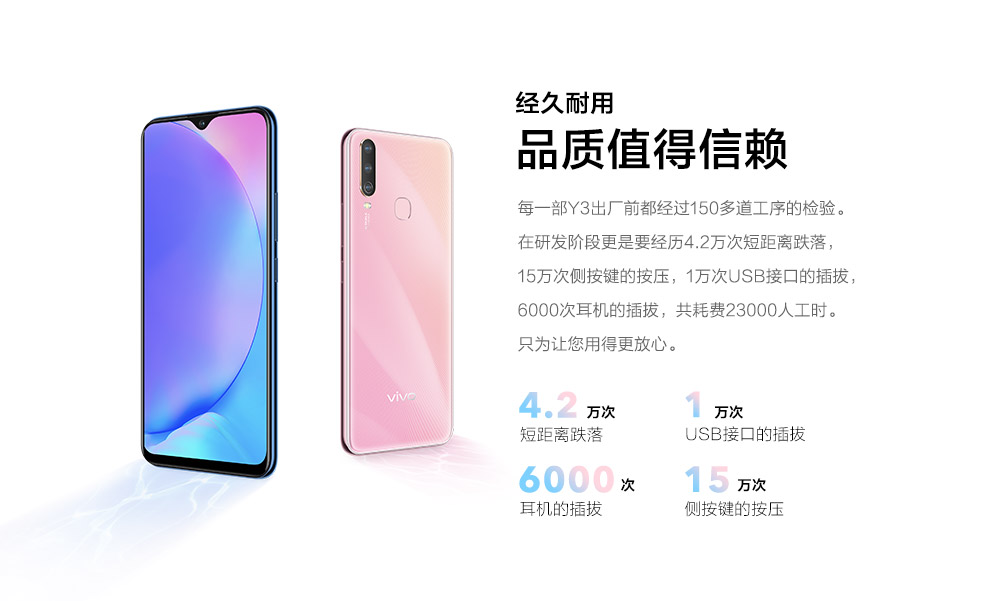 vivo y3  超广角ai智慧三摄 4gb 128gb