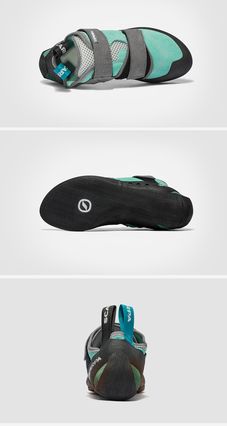scarpa思 origin 起点 训练入门攀岩鞋 轻便搭扣攀岩鞋女 蓝绿色 35