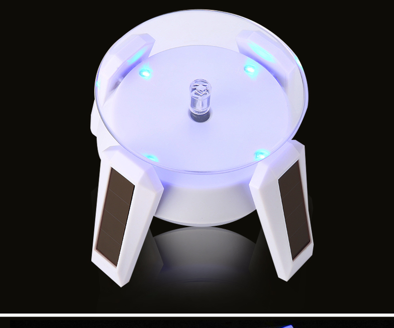 迪艾歪乐园太阳能自动转盘珠宝首饰展示架旋转台玉器古玩件手链玉镯