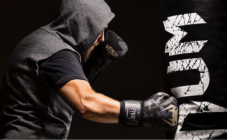venumimpact毒液英派克拳击手套散打沙袋比赛训练拳套黑迷彩12oz