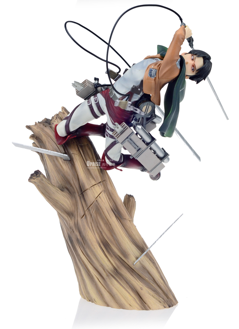 寿屋进击的巨人手办兵长利威尔场景艾伦大版模型景品树干站姿战斗版