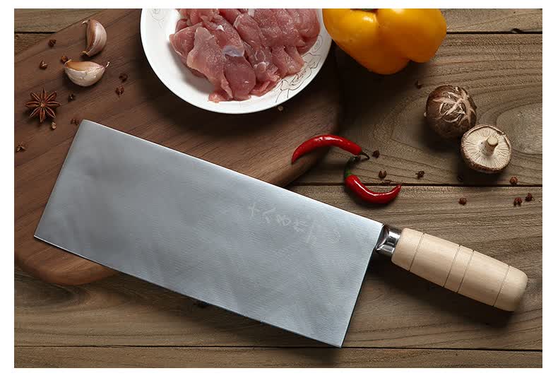 刀剪菜板 菜刀 十八子作 十八子作 手工锻打桑刀 厨师切菜切片 厨房