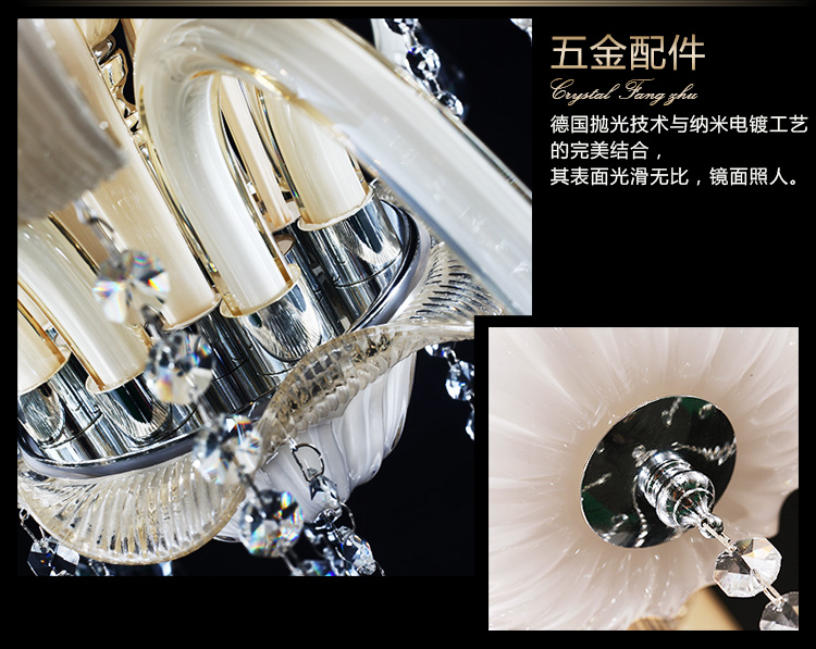 艾斯尼欧式水晶吊灯客厅吊灯简约卧室吊灯蜡烛水晶灯餐吊灯具Z005 3头