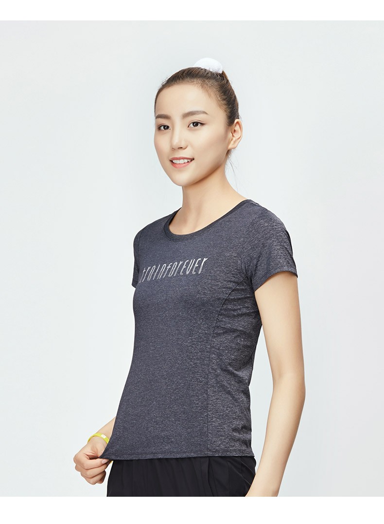 景甜同款特步女短袖t恤夏季轻薄透气女装短装上衣女白色s