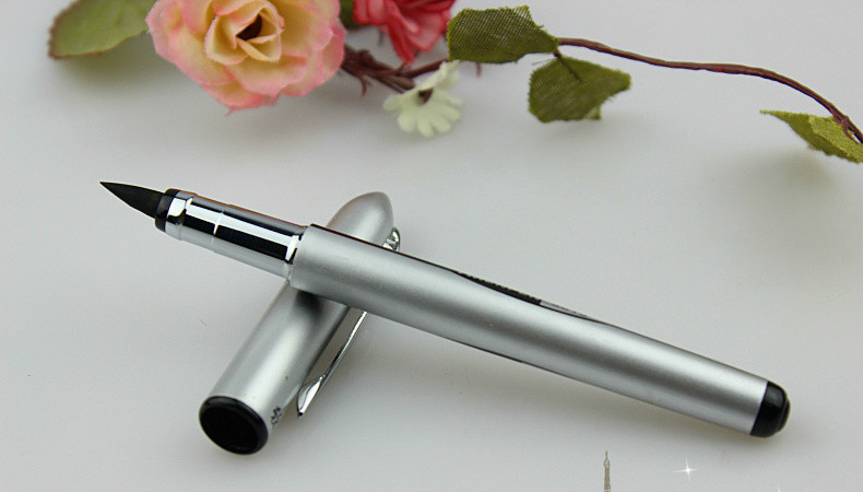 海绵头软笔书法钢笔式吸水软笔小楷毛笔海绵头 加墨毛笔 送笔头秀丽笔