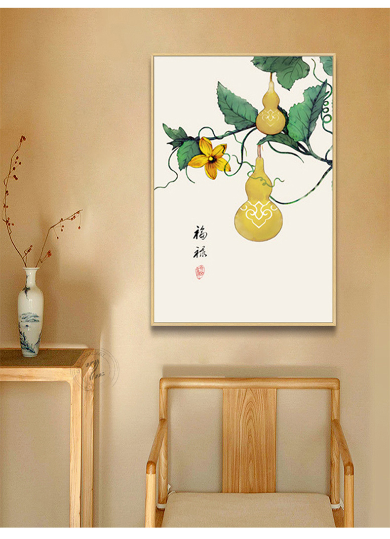 中国风客厅装饰画新中式餐厅玄关挂画简约现代卧室画沙发背景墙壁画百