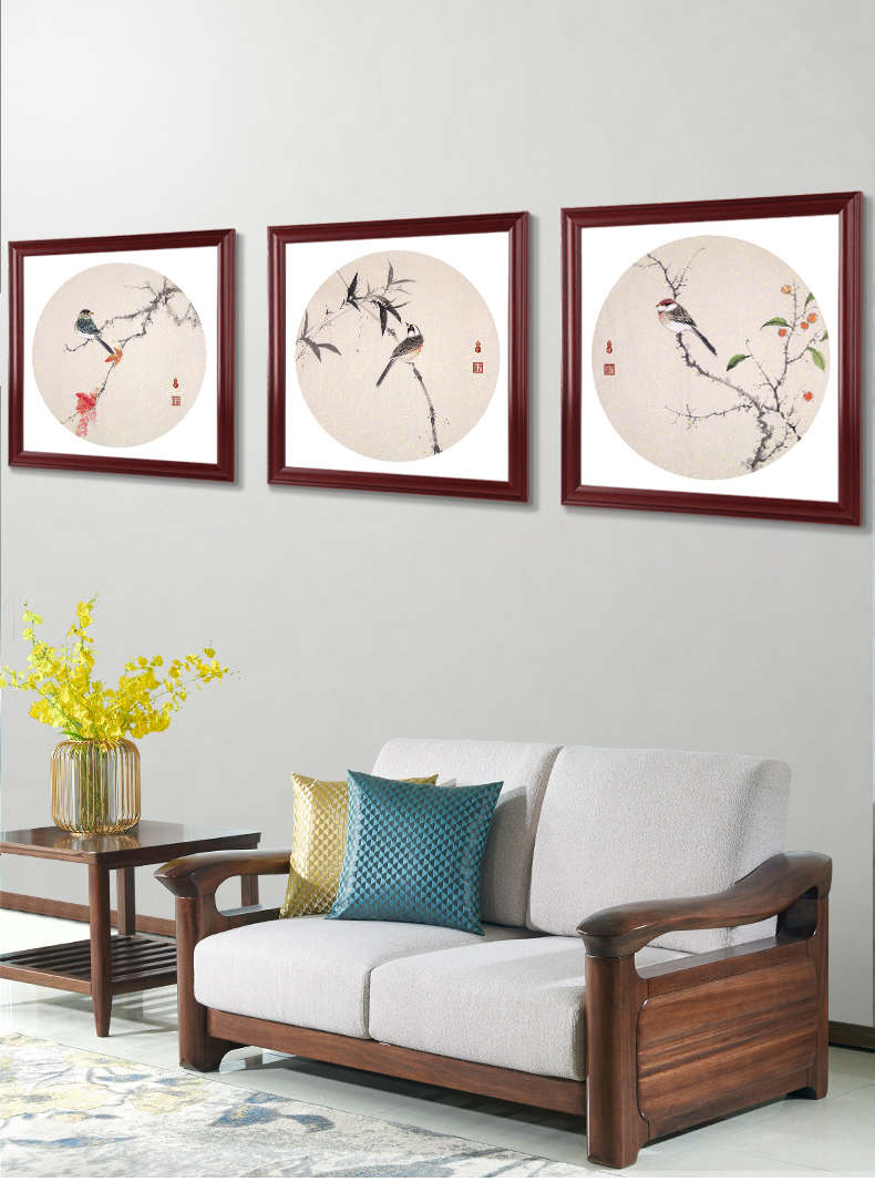 字画装裱框挂墙木质任意尺寸相框定制裱国画书画框书法框装裱定做