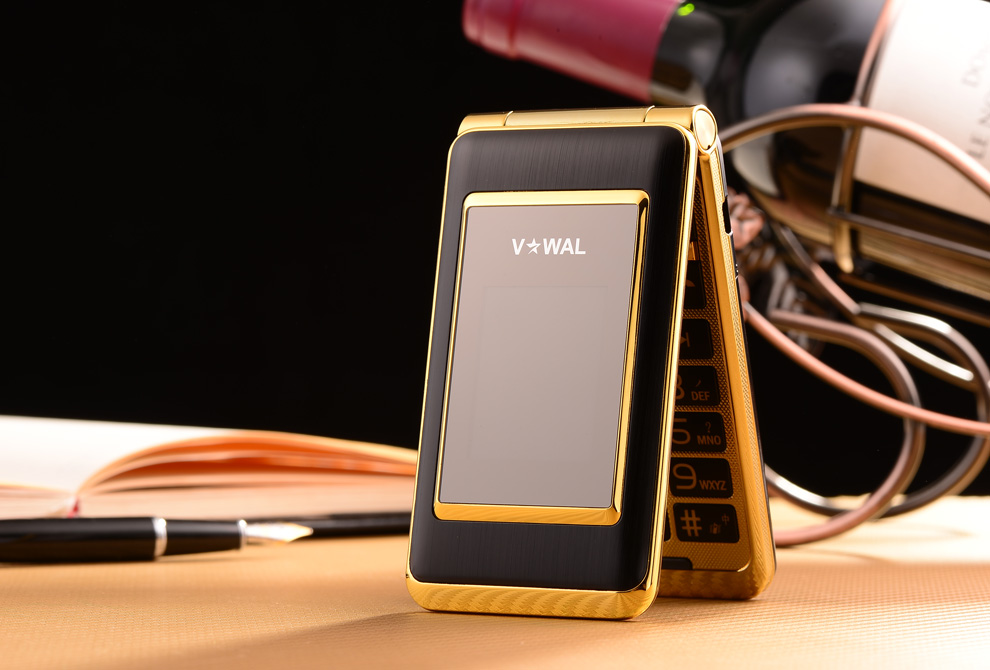 帷幄vw802 翻盖老人手机 移动/联通2g双卡双待 黑金色