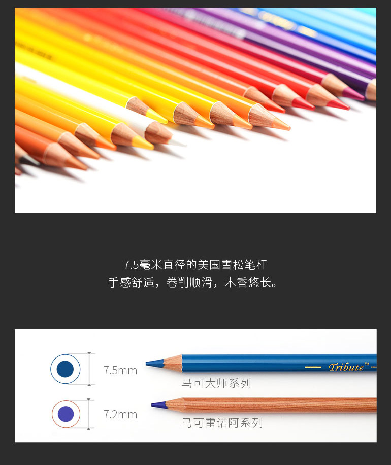 马可(marco)雷诺阿 油性大师系列80色 d3300专业油性彩铅美术设计经典